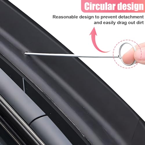 Car Sunroof Drain Cleaning Tool, 78'' Long & Slim Tube Cleaning Scrub Brush, Flexible Automotive Windshield Wiper Drain Hole Dredging Tools for Car, Refrigerator, Sewer (2PCS/2M)