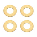 PATIKIL M14x28x2.5mm Flat Washers, 4PCS Brass Automotive Drain Plug Gaskets Flat Ring Oil Crush Washer Spacers for Faucets Garden Bolts Screws Hose, Golden - size: M14x28x2.5mm