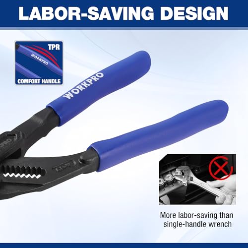 WORKPRO 7-Inch Pliers Wrench, High Lever Ratio Wrench Plier - size: 7-Inch