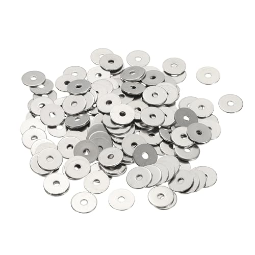 Flat Washers, 304 Stainless Steel Hardware Assorted Washer, 14 x 3 x 1 mm Fit for Bolts Screws Industrial Use (300 Pack, Silver) - size: 14 x 3 x 1 mm