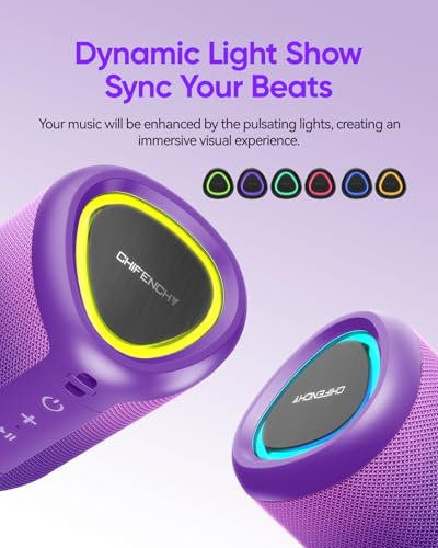 Portable Bluetooth Speaker Beach Essentials: IPX5 Waterproof for Outdoor - color: Gradient Purple