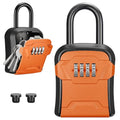 Puroma Key Lock Box for House Keys Combination Lockbox with Code, 1 Orange - color: Orange