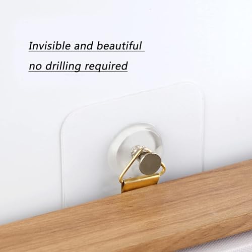 14PCS Picture Hangers Without Nails, Wall Hangers Without Nails, Adhesive Wall Hooks, to use Inside Kitchen, Bathroom, Home and Office (14mm) - size: 14PCS（14mm）