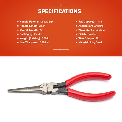 Crescent 7-15/32" Long Needle Nose Solid Joint Pliers | 7777CVN
