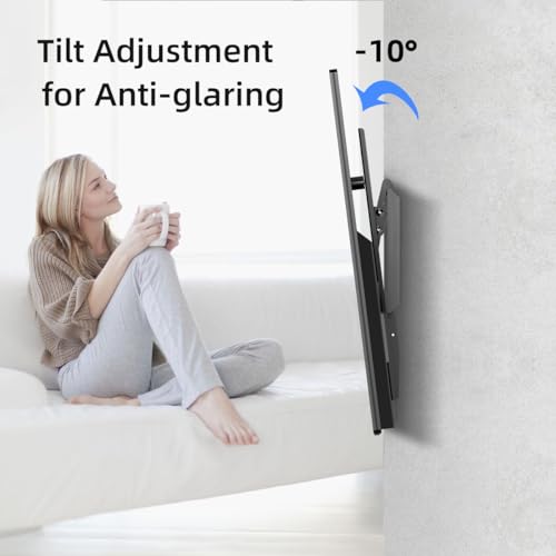 Suptek Tilt TV Wall Mount for Most 26-65 inch LED, LCD and Plasma TV, Max 400x400mm VESA and 99lbs Load Capacity, Fits Studs 16" Apart, Low Profile - size: 26"-60" TV - for wood studs up to 16"