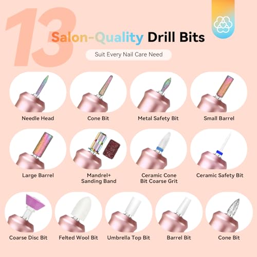 SAVILAND 40000 RPM Low Noise Electric Nail Drill for Acrylic Gel Polish - color: Orange&blue