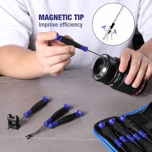 WORKPRO 10-Piece Precision Screwdriver Set with Pouch - color: Blue