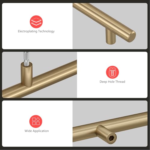 homdiy 15Pack 3in Cabinet Handles Champagne Bronze Kitchen Cabinet Pulls Drawer Pulls for Dresser Drawers - color: Champagne Bronze, size: 3in hole centers