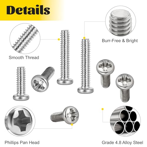 1140pcs M1 M1.2 M1.4 M1.6 M1.7 Micro Mini Pan Head Machine Screws Kit - size: M1M1.2M1.4M1.6M1.7 1140pcs
