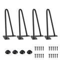 SMARTSTANDARD 8 Inch Heavy Duty Hairpin Furniture Legs, Black 4PCS - color: Black, size: 8 Inch