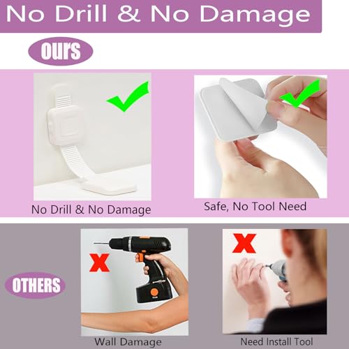 No Drill Adhesive Furniture Anchor, 2Pack - size: 2 Pack
