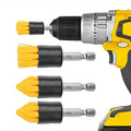 Impresa 4-Pack Drill Brush Attachment Set - Yellow, 5/8" Stiff Bristles - Efficient Cleaning, Quick-Change Shafts & Cordless Drill Fit - Versatile Tile Cleaning & Tile Grout