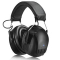 Kalence Gel Ear Pads Bluetooth 5.4 Hearing Protection Headphones, 30dB Noise Cancelling Headphones, 1200mAh Rechargeable Safety Earmuffs Bluetooth Ear Protection for Mowing - color: Black-gel