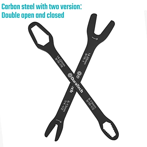 DURATECH Universal Wrench Set, SAE & Metric, 1/4”-1”& 6 mm-25 mm - style: Double Box&Open End