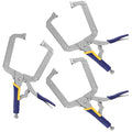HOZEON 3 PCS 14 Inch C Clamp Locking Pliers, Heavy Duty Welding C Clamp Pliers with Swivel Pads, Vise Grip Locking Pliers Face Clamps for Woodworking, Welding, Building - size: 3 PCS 14 In