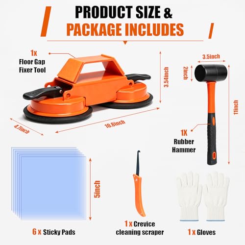 Floor Gap Fixer Tool with Suction Cup,Laminate Floor Gap Repair Kit