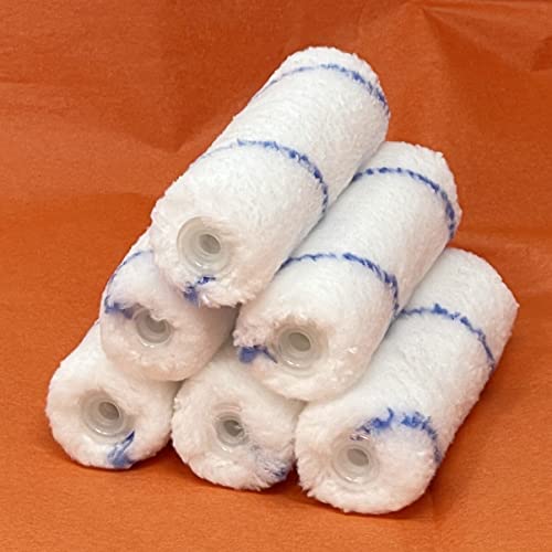 Allgala 6-Piece 4" Mini 3/8" Nap Shedless Microfiber Paint Roller Cover - TH10316 - size: 4" Mini (Pack of 6)