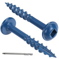 VGBUY Pocket Hole Screws 1 1/4 Inch, 135Pcs Pocket Screws #8 x 1-1/4", Blue Coated Wood Screws for Exterior, Coarse Thread Square Drive, Self-Tapping Tip - size: #8 x 1-1/4 inch