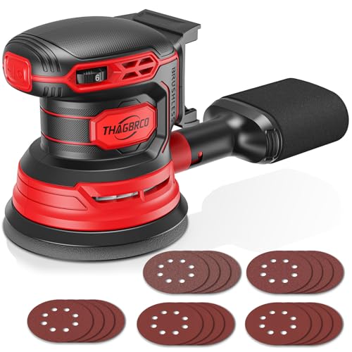 Cordless Orbital Sander Compatible For Milwaukee 18V With Dust Collector - style: RED 18V