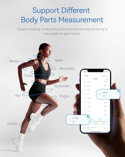 Body Measuring Tape, Bluetooth Digital Tape Measure with LED, USB-C
