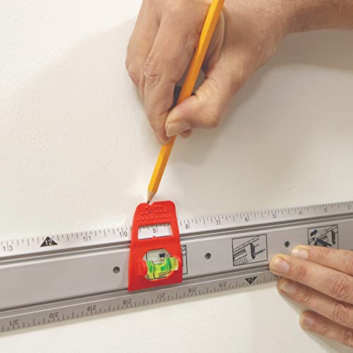 Kapro - 314 Set & Match Ruler - Layout and Marking Tool - Sliding Vials with ⅛ English Gradations - Includes Two Slide & Lock Vials, Zero-Center Scale, and Anti-Slip Feature - Aluminium - 36 Inch - size: 36-Inch, style: Set & Match Ruler