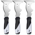 Mister Rui 3PC 10-in-1 Paint Scraper, MultiUse Putty Knife Tool, Hammer End