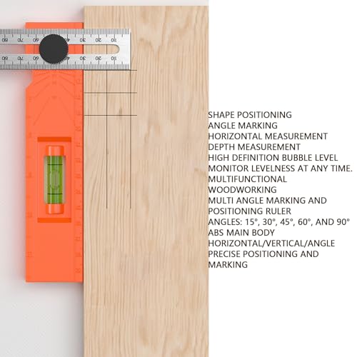 Adjustable Marking Protractor, Foldable Multi Angle Ruler