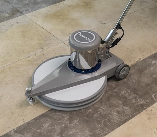 20" High-Speed Commercial Floor Burnisher, 1.5 HP, 1500 RPM, 40ft Cord, Rubber Bumper Guard, with Red, White & Black Pads for Cleaning, Polishing & Burnishing - size: 20" Non-Weighted