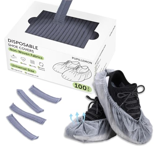 50/100/200 Pack Non-Woven Shoe Covers Disposable for Indoors - color: Gray