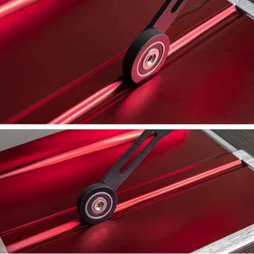 FOSHIO Aluminium Long Handle Seam Roller Detailing Tool, Heavy Duty Smoothing Tool Rubber Penny Roller for Roofing Tape, Vinyl Wrap, Window Film, and Wallpaper Installation