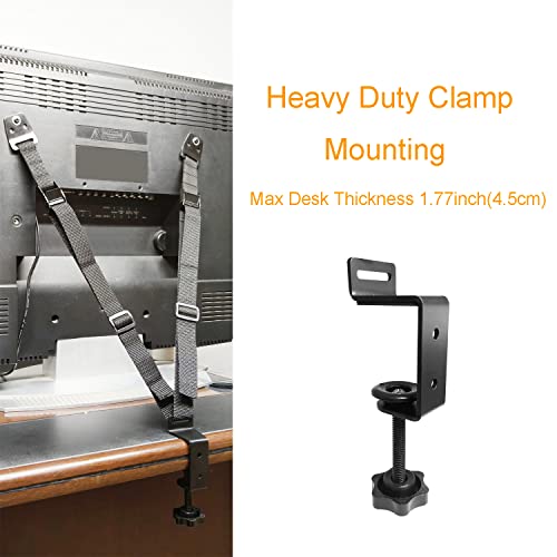 Child Proof TV Safety Straps- TV Earthquake Strap Furniture Anchors Work for Baby Proofing Secures to TV Stand and Walls,Heavy Duty Metal Plate, Adjustable Strap, No Plastic Parts