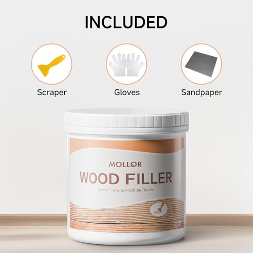 White Wood Filler, Stainable All‑Purpose Repair, 32 Oz - color: White, size: 1kg
