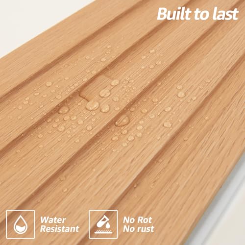 Art3d 48 x 6 Inch WPC Slat Wall Panels, 3D Wall Accents, 16-Pack, Boxwood | Real Wood Grain, Durable, Water Resistant, Wear-Resistant, No Emission, Eco-Friendly, Easy to Care, for Living Room, Bedroom - color: Boxwood, size: 48" * 6"