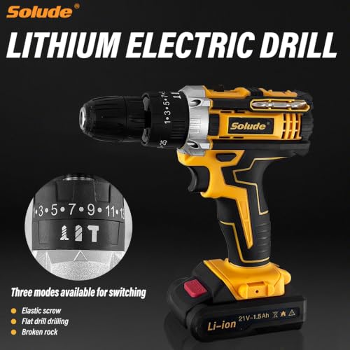 125-Piece Home Tool Set with Drill,21V Cordless Power Drill Tool Box with 2 Battery,Electric Drill Driver Tools Kit for Home Repair and DIY Projects - size: 125 Pcs