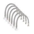 6Pack, 12 inches - PevePexe Toilet Hose Water Supply Line - 3/8" COMP x 7/8" BC Braided Toilet Connector Hose - style: 12 inch ( 6 Pack)