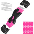 Pink Razor Blade Scraper Tool Set, 20Pcs Razor Blades, Plastic Paint Scraper, Double Edged Razorblade Scraping Tool for Glass, Windows, Stickers, Tint, Decals, Labels, Cooktop, Oven