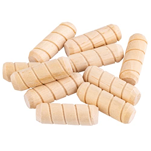 Spiral Grooved Hardwood Dowel Pins | 1/2" X 1-1/2" | Pack of 50 Approx. | Wooden Furniture Dowel Pins for Strong Connection | Furniture Making, Refurbishing or Crafts | UA-815-W - size: 1/2" X 1-1/2"
