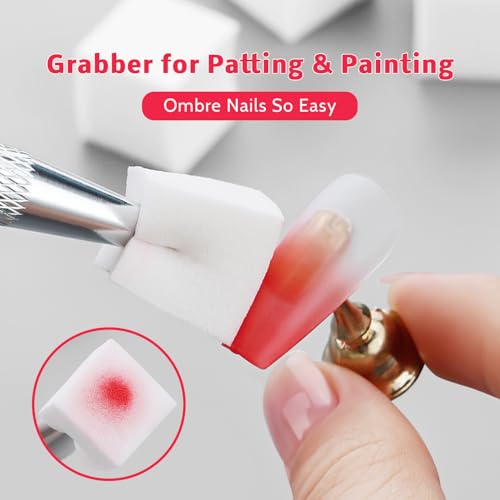 Ombre Gel Polish Palette,16Colors Pat Gel Paint Nail Art Kit Sponge Patting - color: 16 Colors G