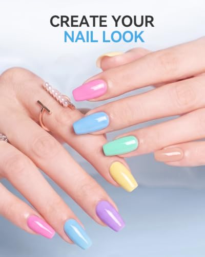 Makartt Pastel Gel Nail Polish Set 15ML: 6 High-Gloss Colors - color: Summer Spritz