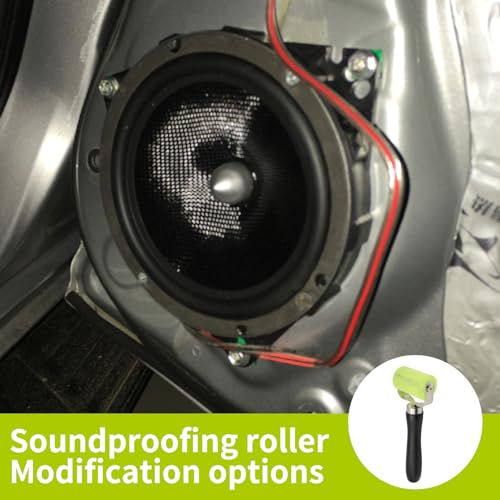 1 Pc Automobile Sound Deadener Rolling Wheel Roller,Car Audio Sound Deadening Application Wheel Roller,Noise Filter Application Wheel Roller Sound Heat Insulation Mat Wallpaper Application