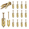 180 PCS Drywall Self-Drilling Anchors with Screws Kit, 90 Anchors (0.47x1.18) +90 Zinc Plated Screws, No Drill Needed, Suitable for Heavy Duty Hanging of TVs, Shelves, Picture Frames, etc.