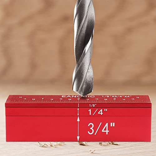 EANOSIC Setup Blocks Height Gauge Set, 8pcs Precision Aluminum Setup Bars for Router and Table Saw Accessories Woodworking Set Up, Bars Include Laser Engraved Size Markings (Extra Long 4 Inch) - style: 8 Pcs-INCH