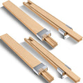 Maitys 4 Pcs Wooden Drawer Slide, 15.8 Inch Wood Bottom Mount Guide Track - size: 15.8 Inch