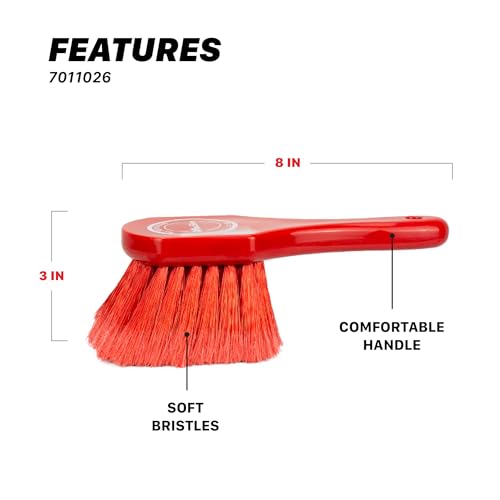 Maxshine Universal Cleaning Brushes (3-Piece Set) – Heavy-Duty, Medium-Duty, Soft Bristles – Removes Dirt & Stains – Wheels, Tires, & Exterior Surfaces – Carpets, Upholstery & Interior Surfaces - color: Set
