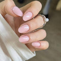 CurvLife Short Oval Press On Nails, Apricot Whisper Apricot Nude, Soft Gel - color: Apricot Whisper