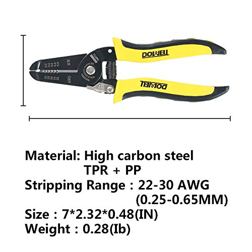 DOWELL Wire Stripper, 22-30 AWG Wire Cutter, Stripping Tool