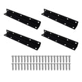 Long L Bracket,ULIFESTAR Black Corner Brace Brackets,Stainless Steel Corner Brackets,Heavy Duty Shelf Bracket,Metal Right Angle Bracket for Wood,200*27mm/7.87*1.06''4 PCS - size: 200*27mm/7.87*1.06''