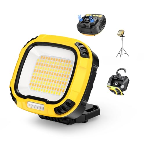 Smiling Shark Portable Work Light with Magnetic 7500 mAh Rechargeable - color: Yellow
