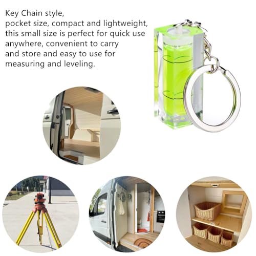 3Pcs Keychain Spirit Bubble Level Mini Pocket Tool 15x15x40mm Spirit Levels Measuring Layout Tools - color: Non-magnetic
