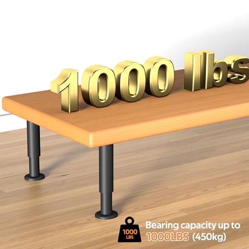 Wlrrcwdttc 2 Pcs Adjustable Height Bed Support Legs for Bed Frame/Bed Center Slat, Metal Adjustable Furniture Legs 10-17 inch for Bed/Sofa/Cabinet/Couch/Dresser/Table,Heavy Duty Bed Replacement Legs - size: 10-17 inch (2pcs)